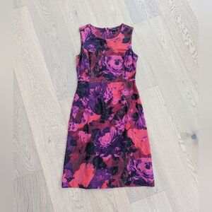 Floral Sleeveless Dress - Pink and Purple